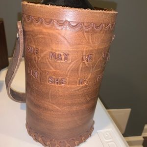 Brown Leather Wine Holder